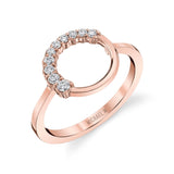Open Circle Diamond Ring