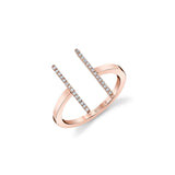 Double Bar Diamond Mix Ring