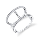Double Bar Diamond Ring