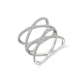 Double Diamond Criss Cross Ring
