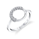 Open Circle Diamond Ring