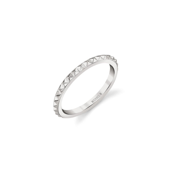 MICHAEL M Fashion Rings 14K White Gold / 4 Tetra Band B320-WG4