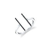 Double Bar Diamond Mix Ring
