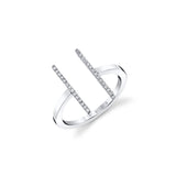 Double Bar Diamond Mix Ring