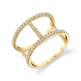 Double Bar Diamond Ring