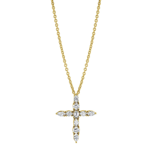 MICHAEL M Fashion Rings 18K Yellow Gold Montage Cross Pendant
