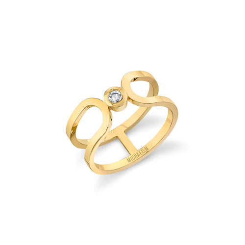 MICHAEL M Fashion Rings Alignment Ring