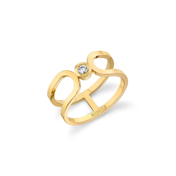 MICHAEL M Fashion Rings Alignment Ring