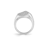 Carve Signet Ring with Pavé