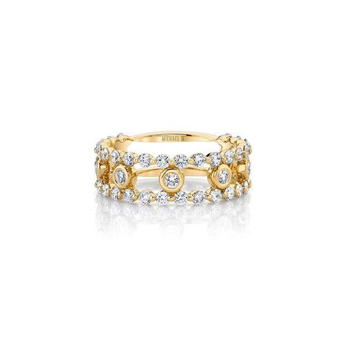 MICHAEL M Fashion Rings Cloud Stacked Ring
