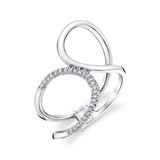Diamond Twist Bridge Ring