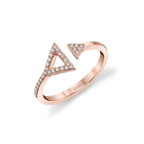 Double Diamond Triangle Ring
