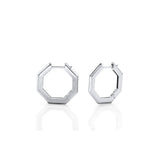 Medium Octave Knifed Hoop Earrings
