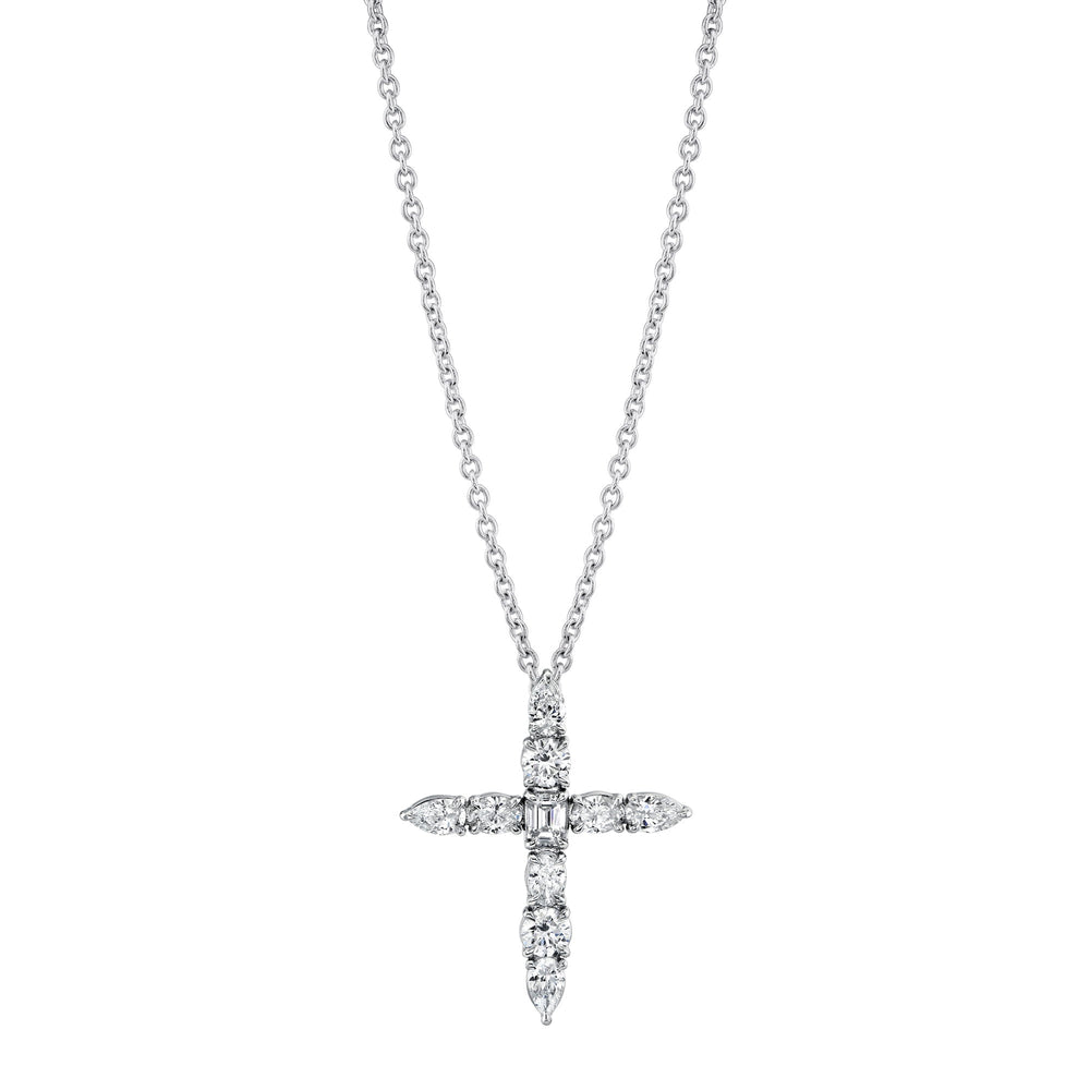 Montage Cross Pendant White Gold