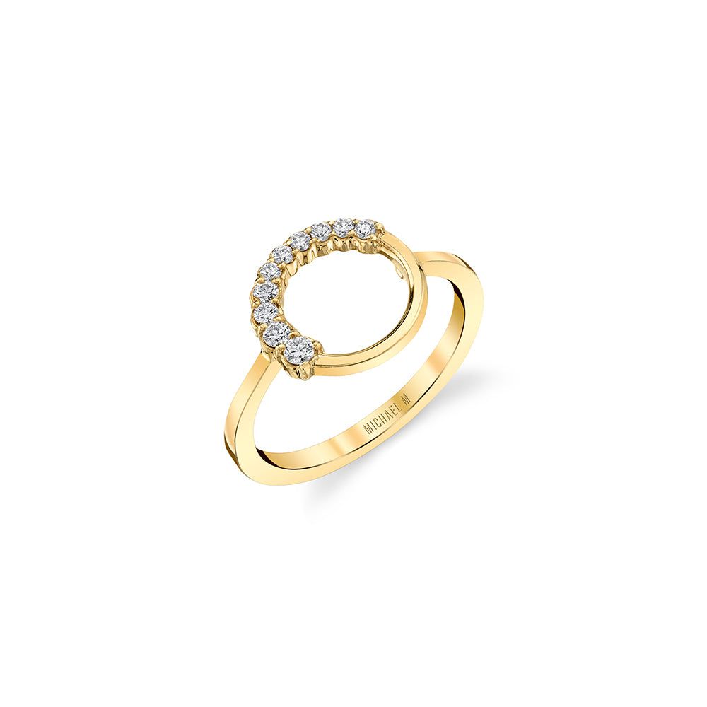 Open Circle Diamond Ring