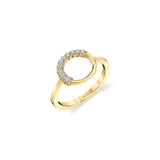 Open Circle Diamond Ring