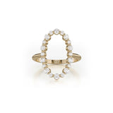 Open Oval Diamond Cluster Ring