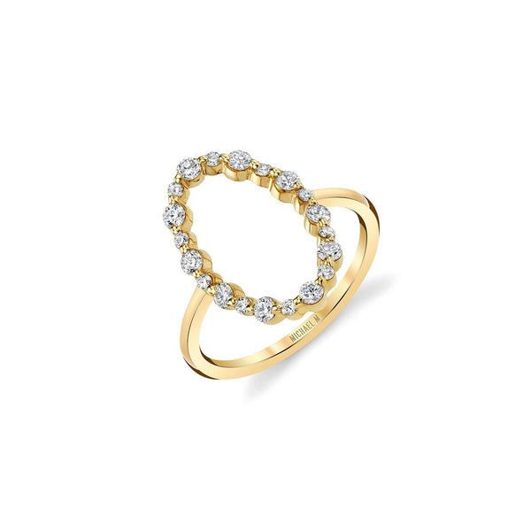 MICHAEL M Fashion Rings Open Oval Diamond Cluster Ring
