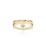 Princess Bezel Double Shank Ring