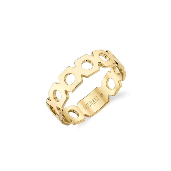MICHAEL M Fashion Rings Signature Negative Space Band