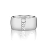Silver Orb Split Cigar Ring