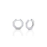 Small Octave Knifed Hoop Earrings
