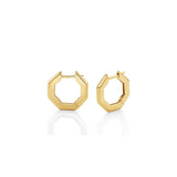 Small Octave Knifed Hoop Earrings