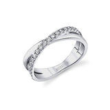 Tetra Diamond Crossover Ring