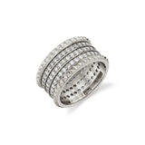 Tetra Triple Pavé Band