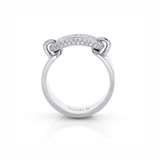 Two Tone Luxe Link Pavé Ring