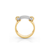 Two Tone Luxe Link Ring