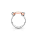 Two Tone Luxe Link Ring in Gold & Silver