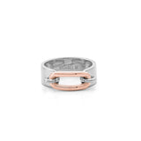 Two Tone Luxe Link Ring in Gold & Silver