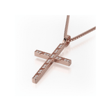 Box Diamond Cross Pendant