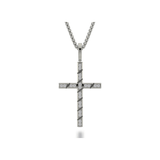Box Diamond Cross Pendant
