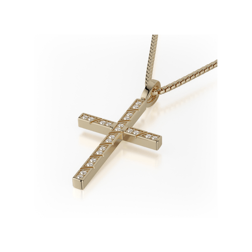 MICHAEL M Men's Box Diamond Cross Pendant