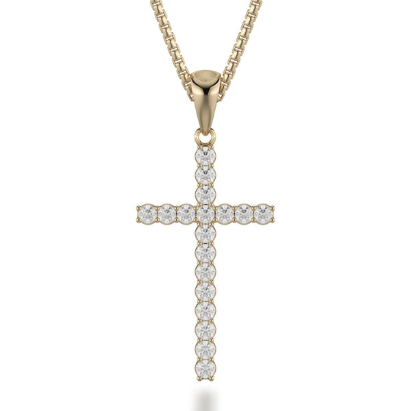 MICHAEL M Men's Classic Diamond Cross Necklace