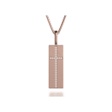 Diamond Cross Tag Necklace