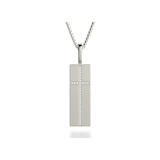 Diamond Cross Tag Necklace