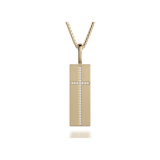 Diamond Cross Tag Necklace