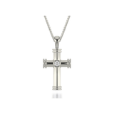 Single Diamond Cross Pendant