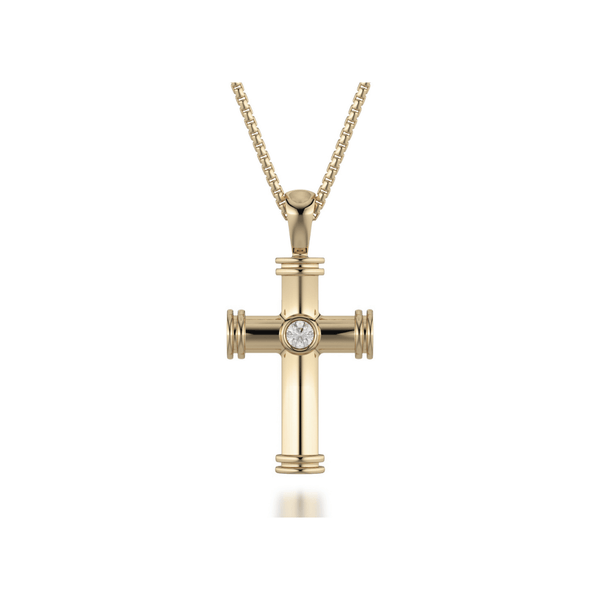 MICHAEL M Men's Single Diamond Cross Pendant