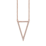 Geometric Triangle Diamond Pendant