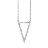 Geometric Triangle Diamond Pendant