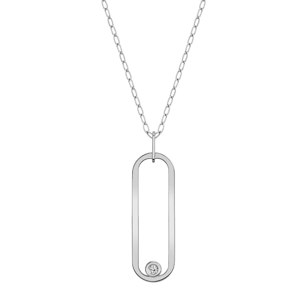 Silver Longline Link Pendant