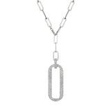 Pavé Longline Link Medallion Lariat