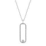 Pave Longline Link Pendant