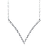 Wide V Diamond Pendant