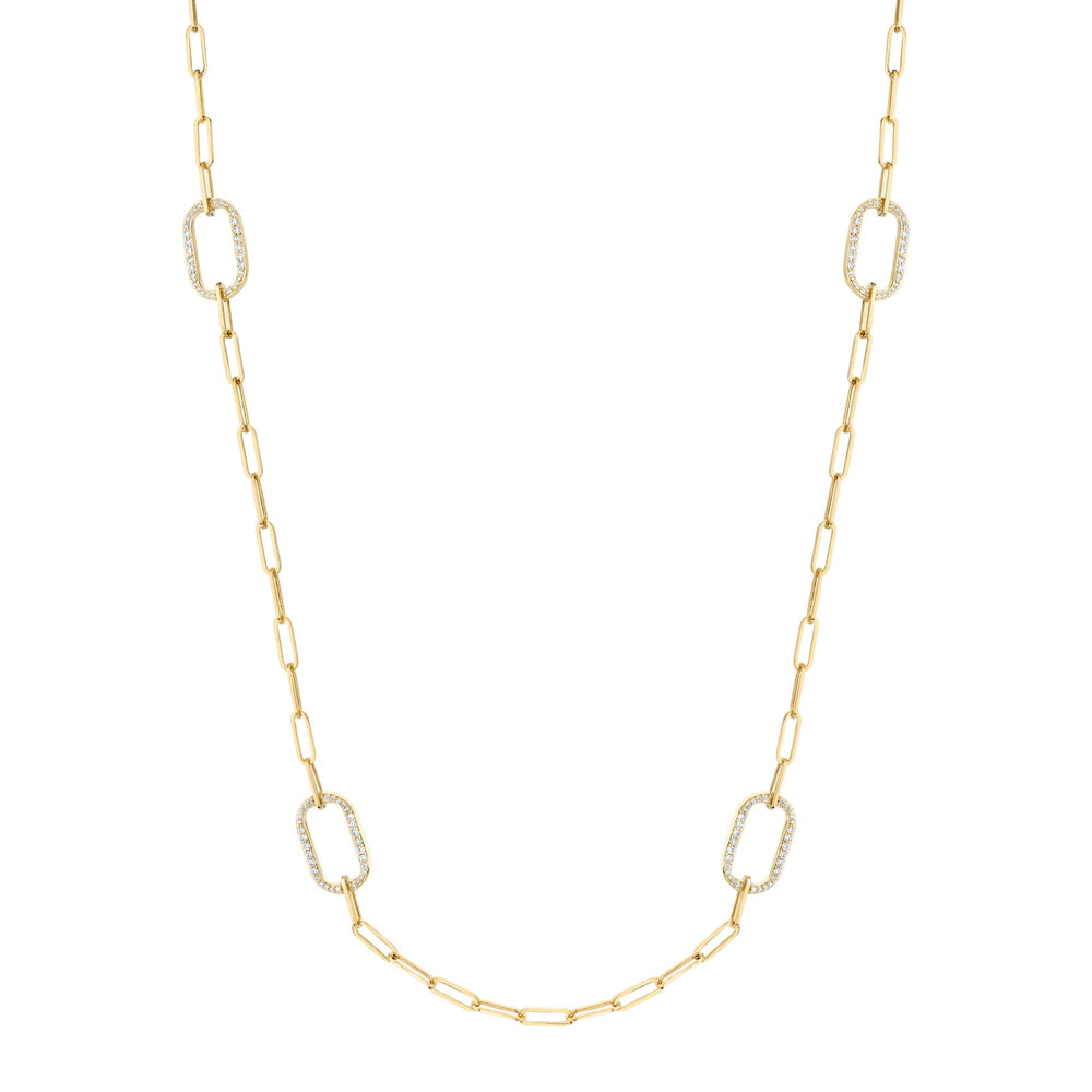 Pavé Link Station Necklace