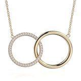 Double Diamond Circle Necklace